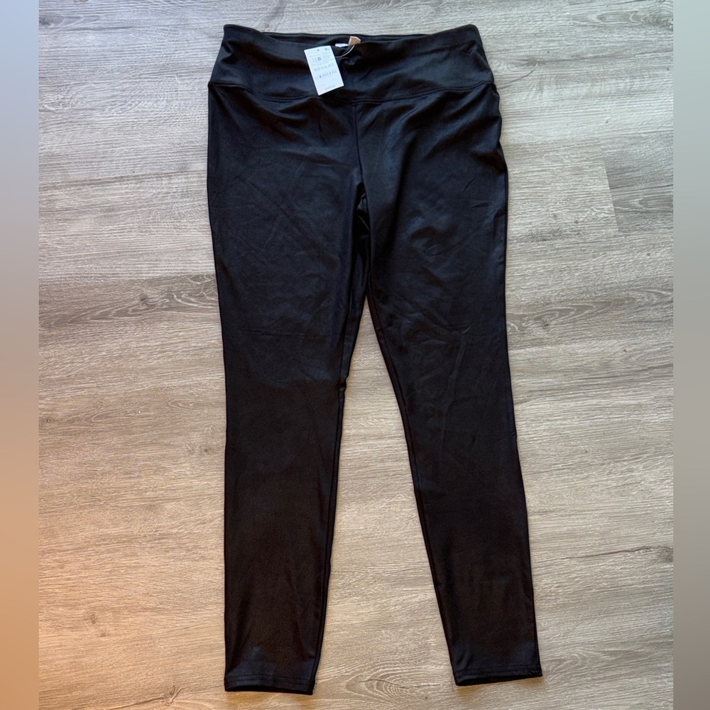 BAR III Deep Black  Table Leggings Sz M Women's NWT!